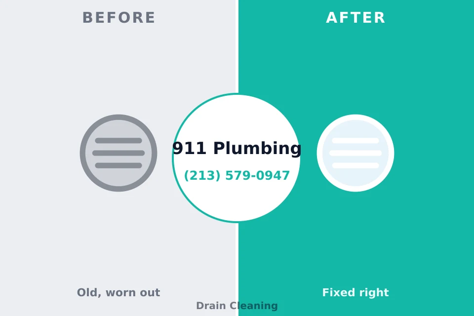 Before and after: plumbing repair Plainfield Village, CT